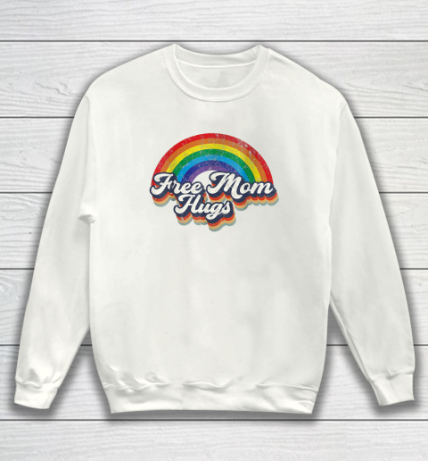Free Mom Hugs Rainbow Heart LGBT Flag LGBT Pride Month Sweatshirt