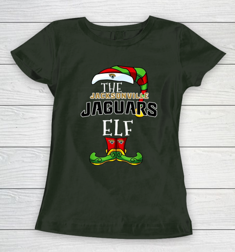 Jacksonville Jaguars Christmas ELF Funny NFL Women's T-Shirt 4