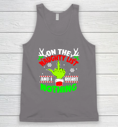 Funny On The List Of Naughty And I Regret Nothing Christmas Tank Top 5