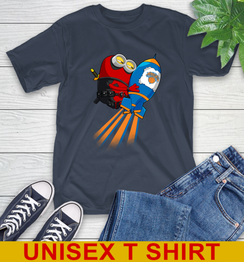 NBA Basketball New York Knicks Deadpool Minion Marvel Shirt T-Shirt 3
