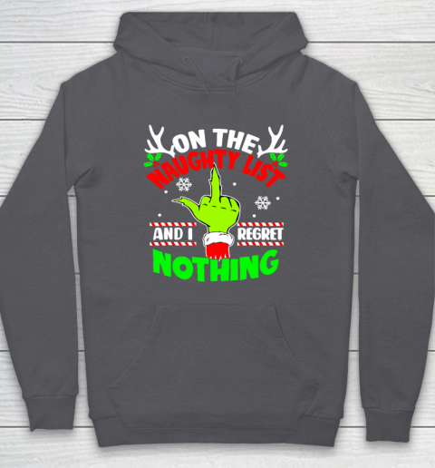 Funny On The List Of Naughty And I Regret Nothing Christmas Hoodie 4