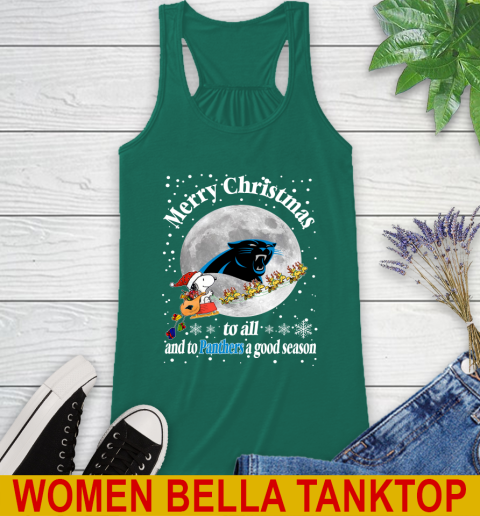 Carolina Panthers Merry Christmas To All And To Panthers A Good Season NFL Football Sports Racerback Tank 5