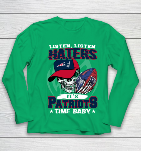 Listen Haters It is PATRIOTS Time Baby NFL Youth Long Sleeve 4