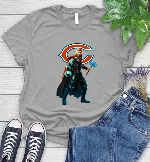 NFL Thor Avengers Endgame Football Chicago Bears Women's T-Shirt 10