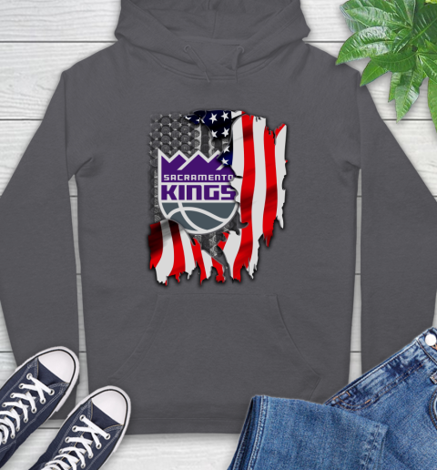 Sacramento Kings NBA Basketball American Flag Hoodie 7