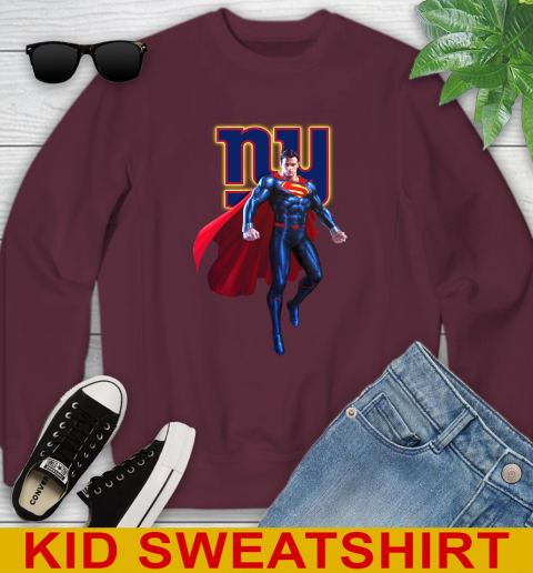 NFL Superman DC Sports Football New York Giants Youth Sweatshirt 5