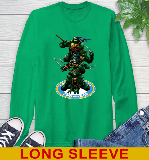 NFL Football Los Angeles Chargers Teenage Mutant Ninja Turtles Shirt Long Sleeve T-Shirt 7