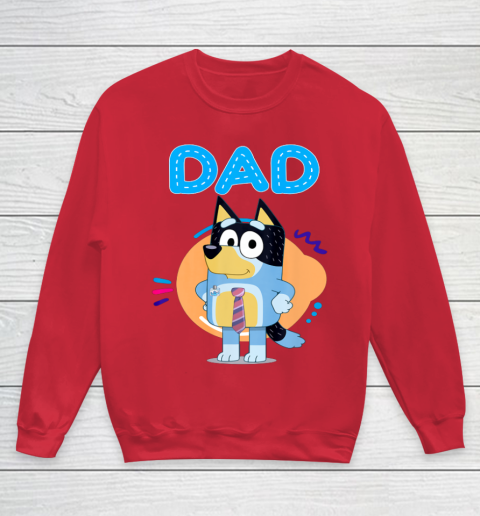 Bluey Dad Lover Forever Father's Day Youth Sweatshirt 9