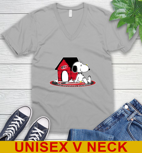 NHL Hockey Carolina Hurricanes Snoopy The Peanuts Movie Shirt V-Neck T-Shirt 4