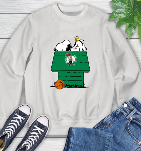 Boston Celtics NBA Basketball Snoopy Woodstock The Peanuts Movie Sweatshirt