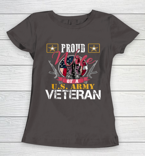 Veteran Shirt Vintage Proud Wife Of A U S Army Veteran Women's T-Shirt 7