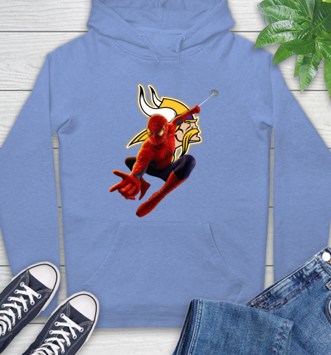 NFL Spider Man Avengers Endgame Football Minnesota Vikings Hoodie 11