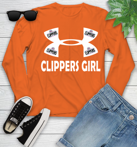 NBA LA Clippers Girl Under Armour Basketball Sports Youth Long Sleeve 3