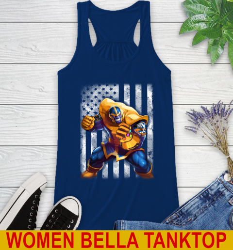 NHL Hockey New York Islanders Thanos Marvel American Flag Shirt Racerback Tank 7