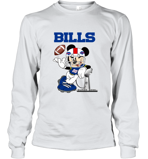 NFL Buffalo Bills Mickey Mouse Disney Super Bowl Football T Shirt Long Sleeve Youth Long Sleeve
