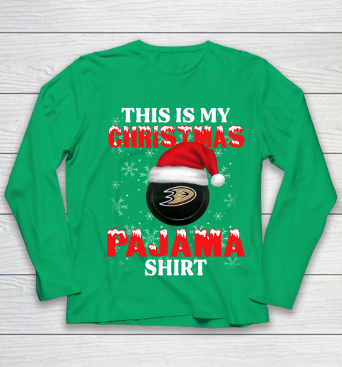 Anaheim Ducks This Is My Christmas Pajama Shirt NHL Youth Long Sleeve 4