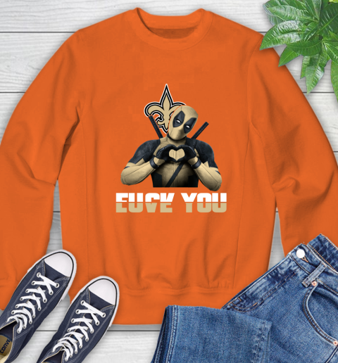 NHL New Orleans Saints Deadpool Love You Fuck You Football Sports Sweatshirt 3