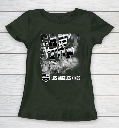 NHL Los Angeles Kings Hockey Can't Stop Vs Women's T-Shirt 4