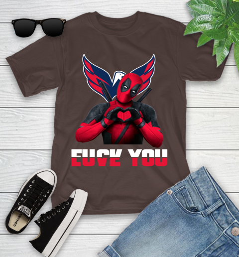 NHL Washington Capitals Deadpool Love You Fuck You Hockey Sports Youth T-Shirt 7