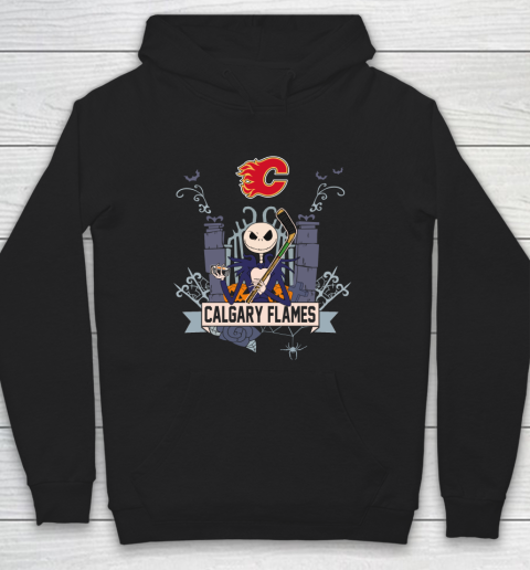 NHL Calgary Flames Hockey Jack Skellington Halloween Hoodie