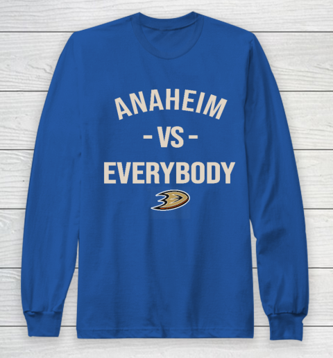 Anaheim Ducks Vs Everybody Long Sleeve T-Shirt 6