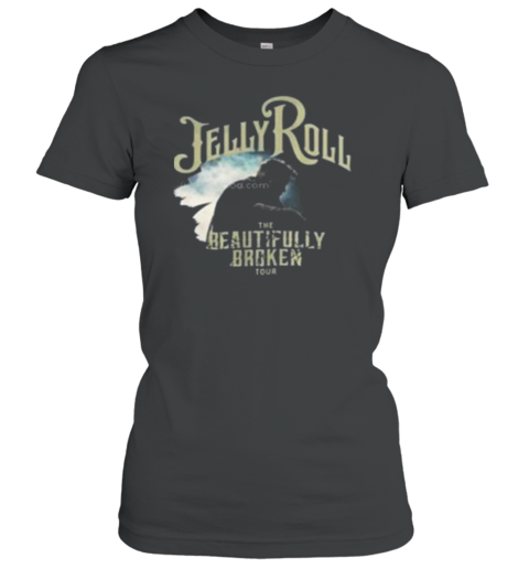 The Beautifully Broken Tour 2024 Jelly Roll Concert Women's T-Shirt