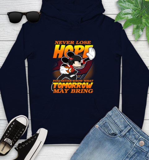 Tampa Bay Buccaneers NFL Football Mickey Disney Never Lose Hope Youth Hoodie 3