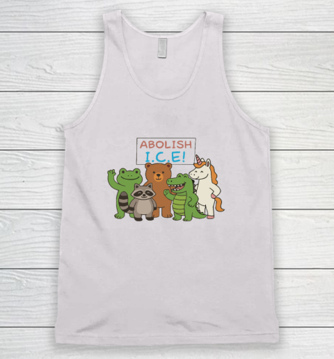 Abolish ICE Frog Unicorn Raccoon Bear Dinosaur Protest Tank Top