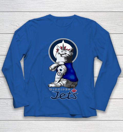 NHL My Cat Loves Winnipeg Jets Hockey Youth Long Sleeve 7