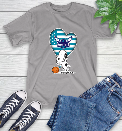 Charlotte Hornets NBA Basketball The Peanuts Movie Adorable Snoopy T-Shirt 6