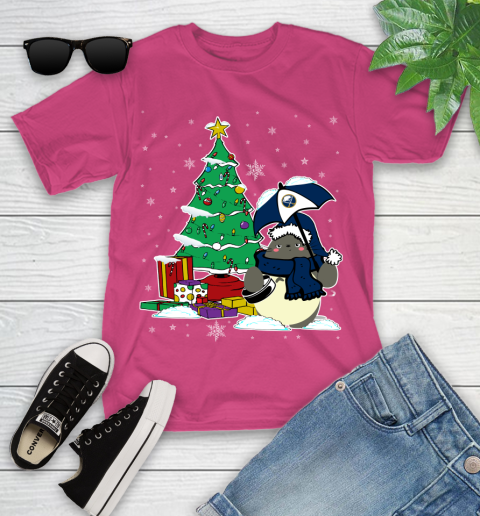 Buffalo Sabres NHL Hockey Cute Tonari No Totoro Christmas Sports Youth T-Shirt 11