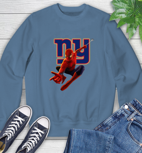 NFL Spider Man Avengers Endgame Football New York Giants Sweatshirt 7
