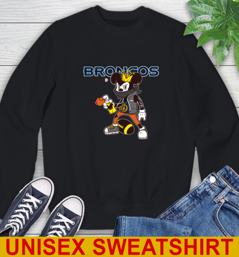 Denver Broncos NFL Football Mickey Peace Sign Sports Sweatshirt 3 Denver Broncos NFL Football Mickey Peace Sign Sports Sweatshirt - Image 3