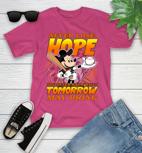 Pittsburgh Pirates MLB Baseball Mickey Disney Never Lose Hope Youth T-Shirt 11