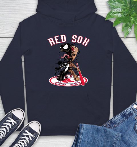 MLB Boston Red Sox Baseball Venom Groot Guardians Of The Galaxy Hoodie 4