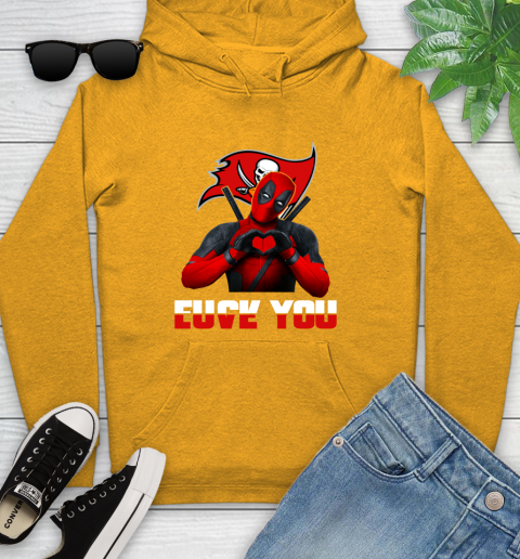 NHL Tampa Bay Buccaneers Deadpool Love You Fuck You Football Sports Youth Hoodie 2