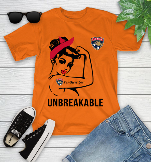 NHL Florida Panthers Girl Unbreakable Hockey Sports Youth T-Shirt 4
