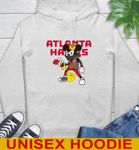 Atlanta Hawks NBA Basketball Mickey Peace Sign Sports Hoodie