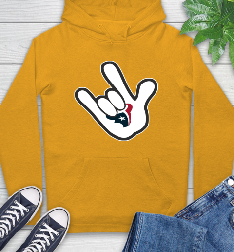 Houston Texans NFL Football Mickey Rock Hand Disney Hoodie 3