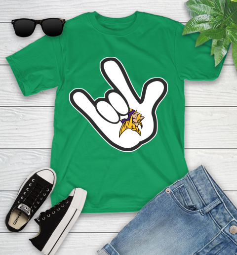 Minnesota Vikings NFL Football Mickey Rock Hand Disney Youth T-Shirt 7 Minnesota Vikings NFL Football Mickey Rock Hand Disney Youth T-Shirt - Image 7