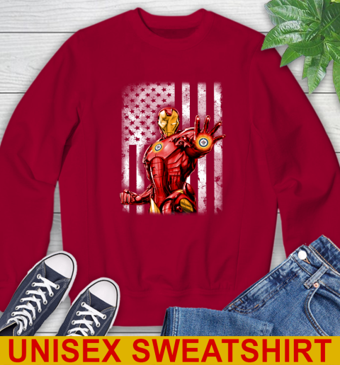 Winnipeg Jets NHL Hockey Iron Man Avengers American Flag Shirt Sweatshirt 9