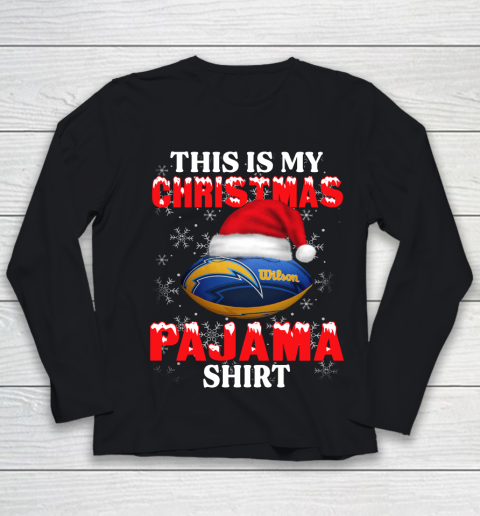 Los Angeles Chargers This Is My Christmas Pajama Shirt NFL Youth Long Sleeve