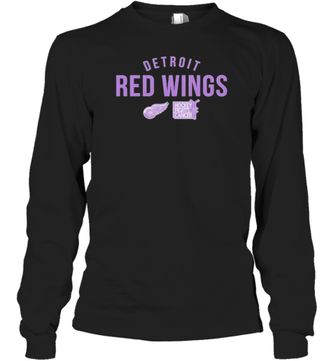 Detroit Red Wings Richmond Resilient Hockey Fights Cancer Long Sleeve T-Shirt