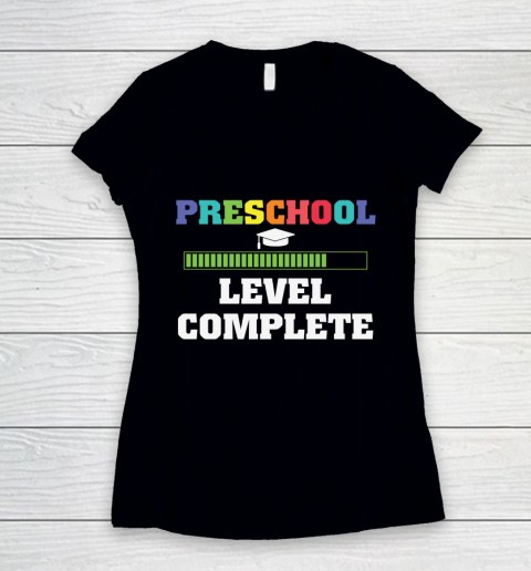Back To School Shirt Preschool level complete Women's V-Neck T-Shirt