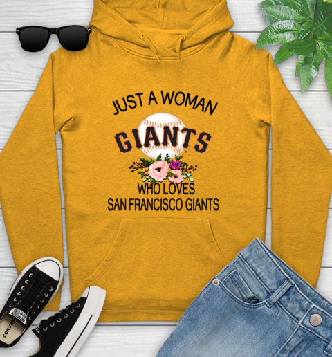 MLB Just A Woman Who Loves San Francisco Giants Baseball Sports Youth Hoodie 2
