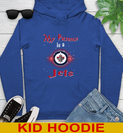 NHL Hockey Harry Potter My Patronus Is A Winnipeg Jets Youth Hoodie 10