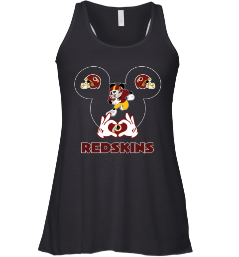 I Love The Redskins Mickey Mouse Washington Redskins Racerback Tank