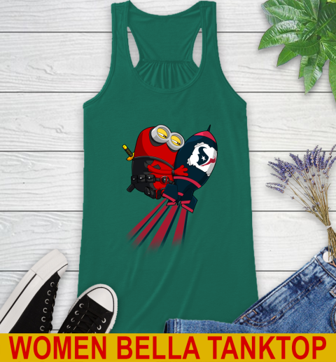 NFL Football Houston Texans Deadpool Minion Marvel Shirt Racerback Tank 5