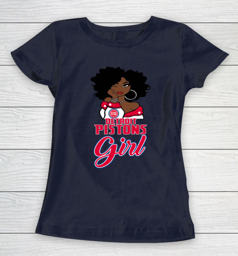 Detroit Pistons Girl NBA Women's T-Shirt 4