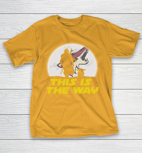 Arizona Coyotes NHL Ice Hockey Star Wars Yoda And Mandalorian This Is The Way T-Shirt 2